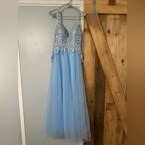 Used once blue prom dress.